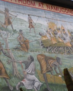 An artist's impression of the Uganda Martyrs